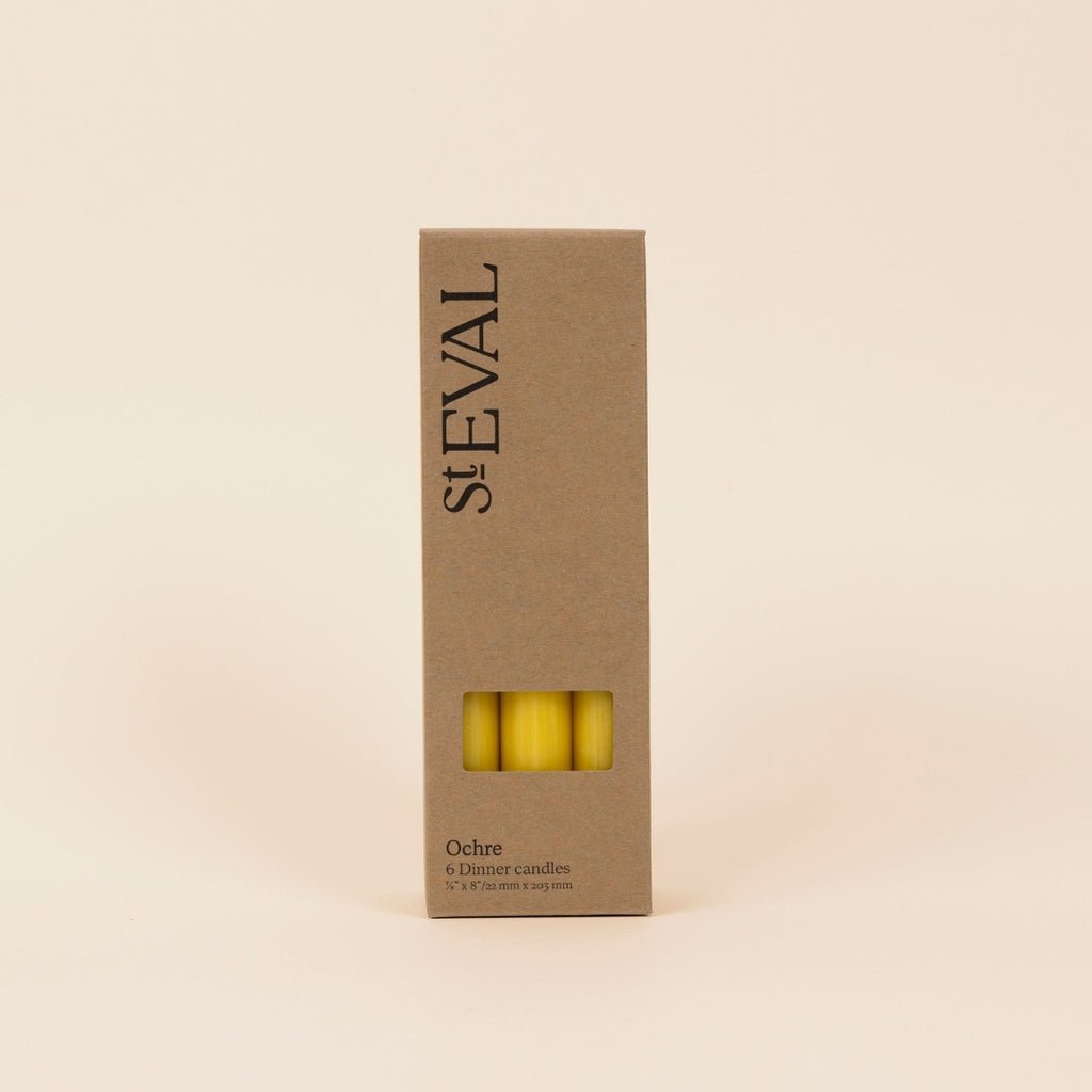 Ochre 7/8" x 10" Dinner Candles - Smallhill Furniture Co.
