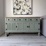 Old Charm 3 Door Sideboard 'Card Room Green' - Smallhill Furniture Co.