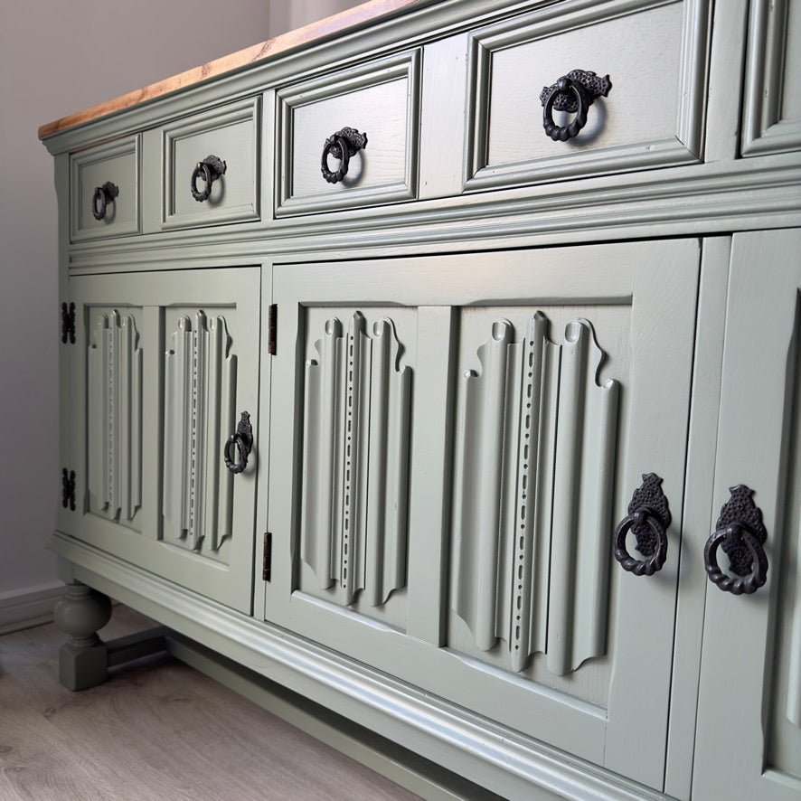 Old Charm 3 Door Sideboard 'Card Room Green' - Smallhill Furniture Co.