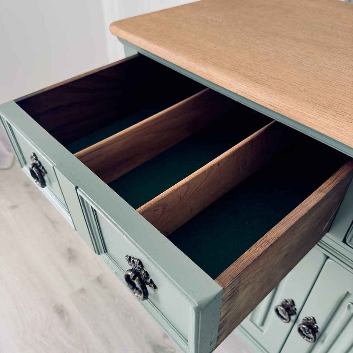 Old Charm 4 Door Sideboard 'Card Room Green' - Smallhill Furniture Co.