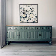 Old Charm 4 Door Sideboard 'Card Room Green' - Smallhill Furniture Co.