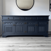 Old Charm 4 Door Sideboard 'Off Black' - Smallhill Furniture Co.