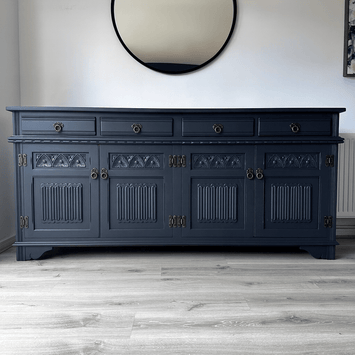 Old Charm 4 Door Sideboard 'Off Black' - Smallhill Furniture Co.