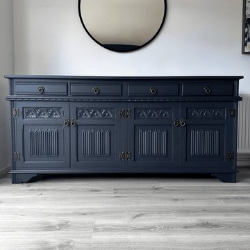 Old Charm 4 Door Sideboard 'Off Black' - Smallhill Furniture Co.
