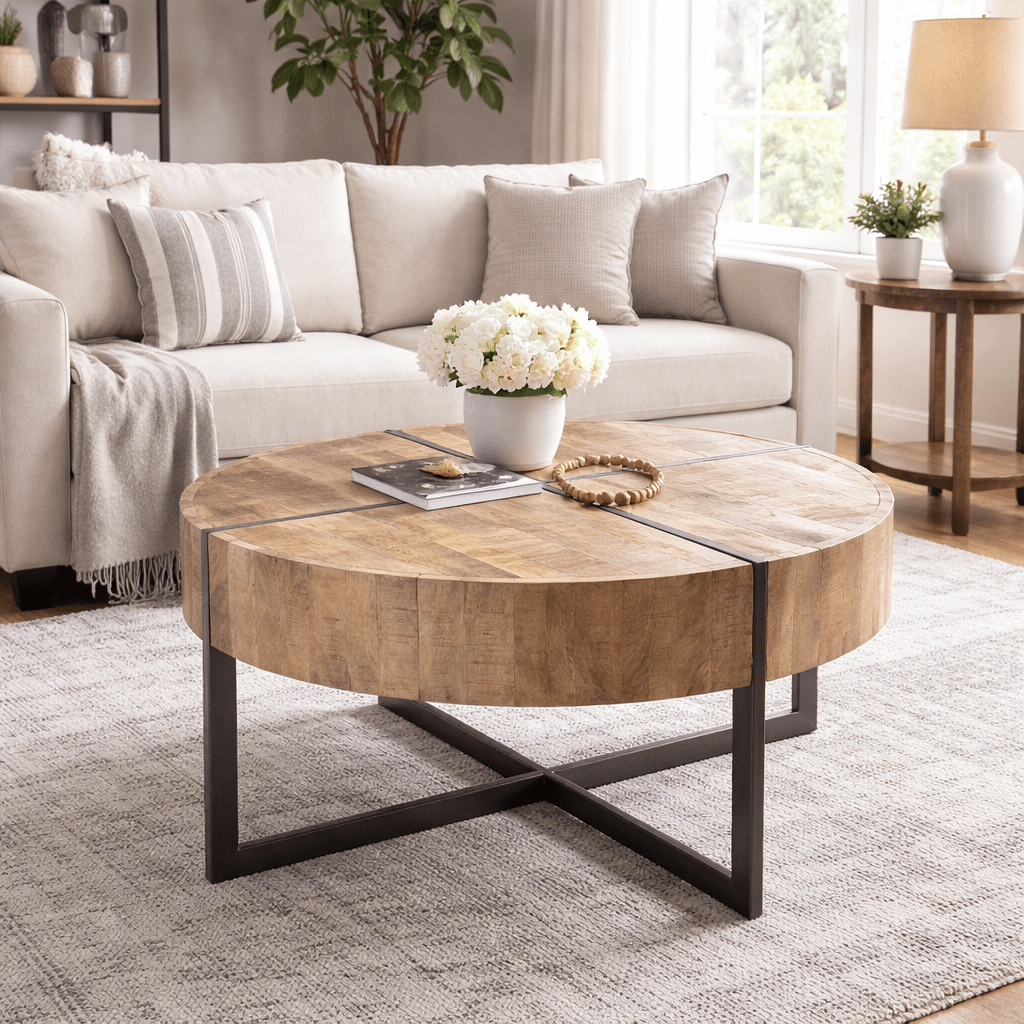Old Empire Round Coffee Table - Smallhill Furniture Co.