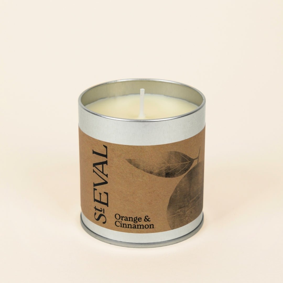 Orange & Cinnamon Scented Tin Candle - Smallhill Furniture Co.