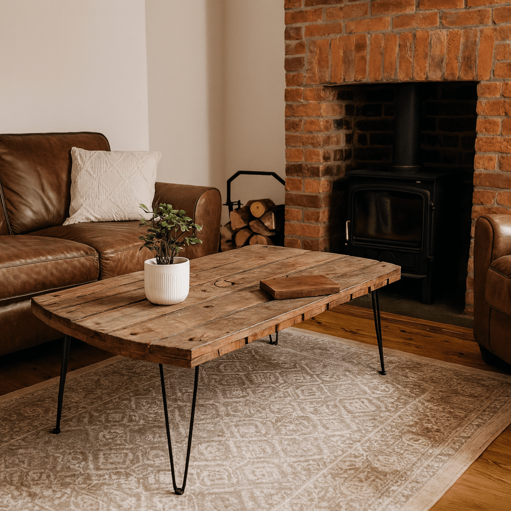 Reclaimed Industrial Coffee Table - Smallhill Furniture Co.