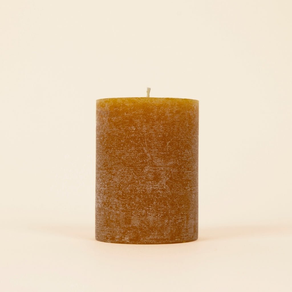 Sandalwood Fragranced Coloured Pillar Candle - Smallhill Furniture Co.