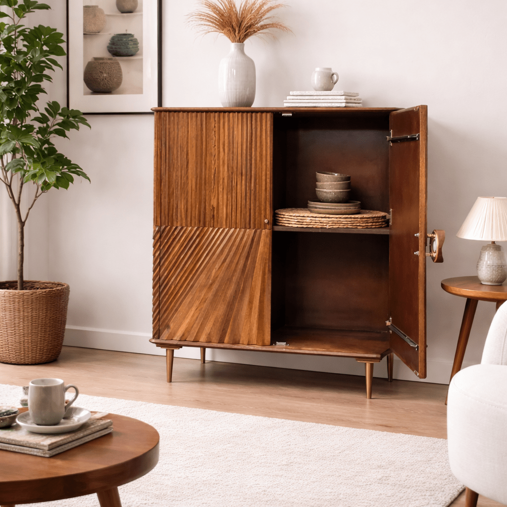 Sanpur Wooden 2 Door Cabinet - Smallhill Furniture Co.