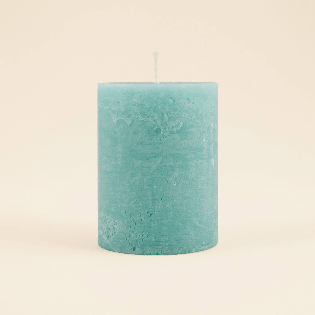 Sea Moss & Driftwood Fragranced Coloured Pillar Candle - Smallhill Furniture Co.