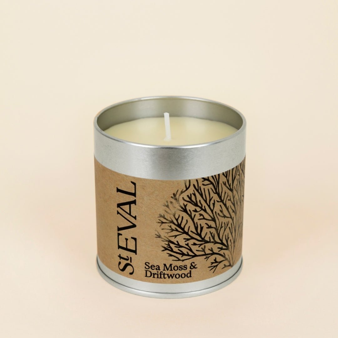 Sea Moss & Driftwood Scented Tin Candle - Smallhill Furniture Co.