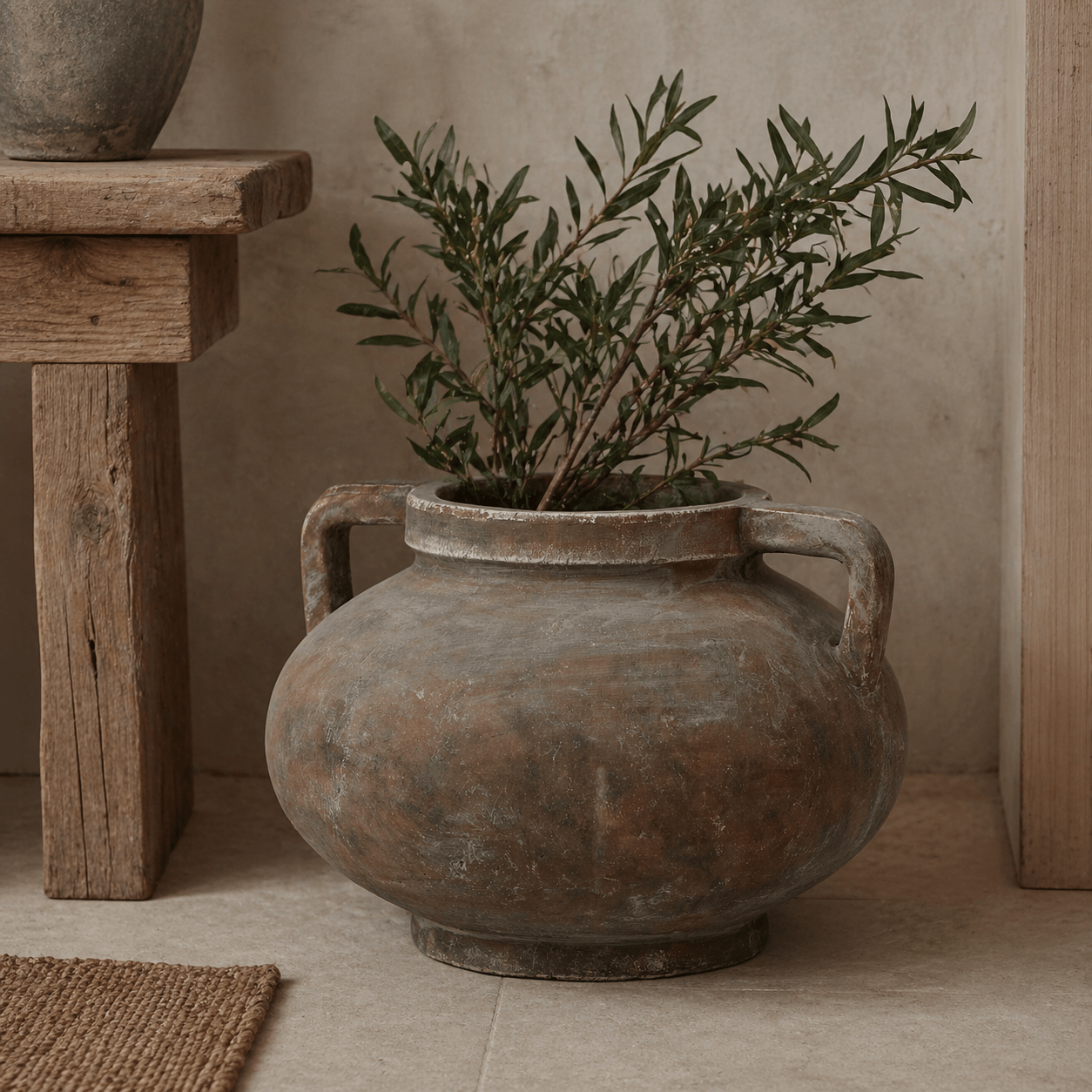 Siena Brown Large Pelike Pot - Smallhill Furniture Co.