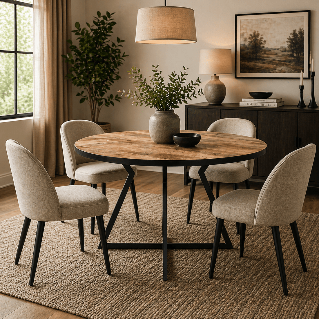 Skiff Round Dining Table (120cm) - Smallhill Furniture Co.