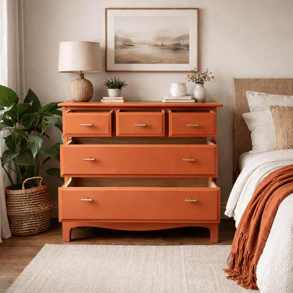 Stag 3 over 2 Chest of Drawers 'Charlotte's Lock' - Smallhill Furniture Co.