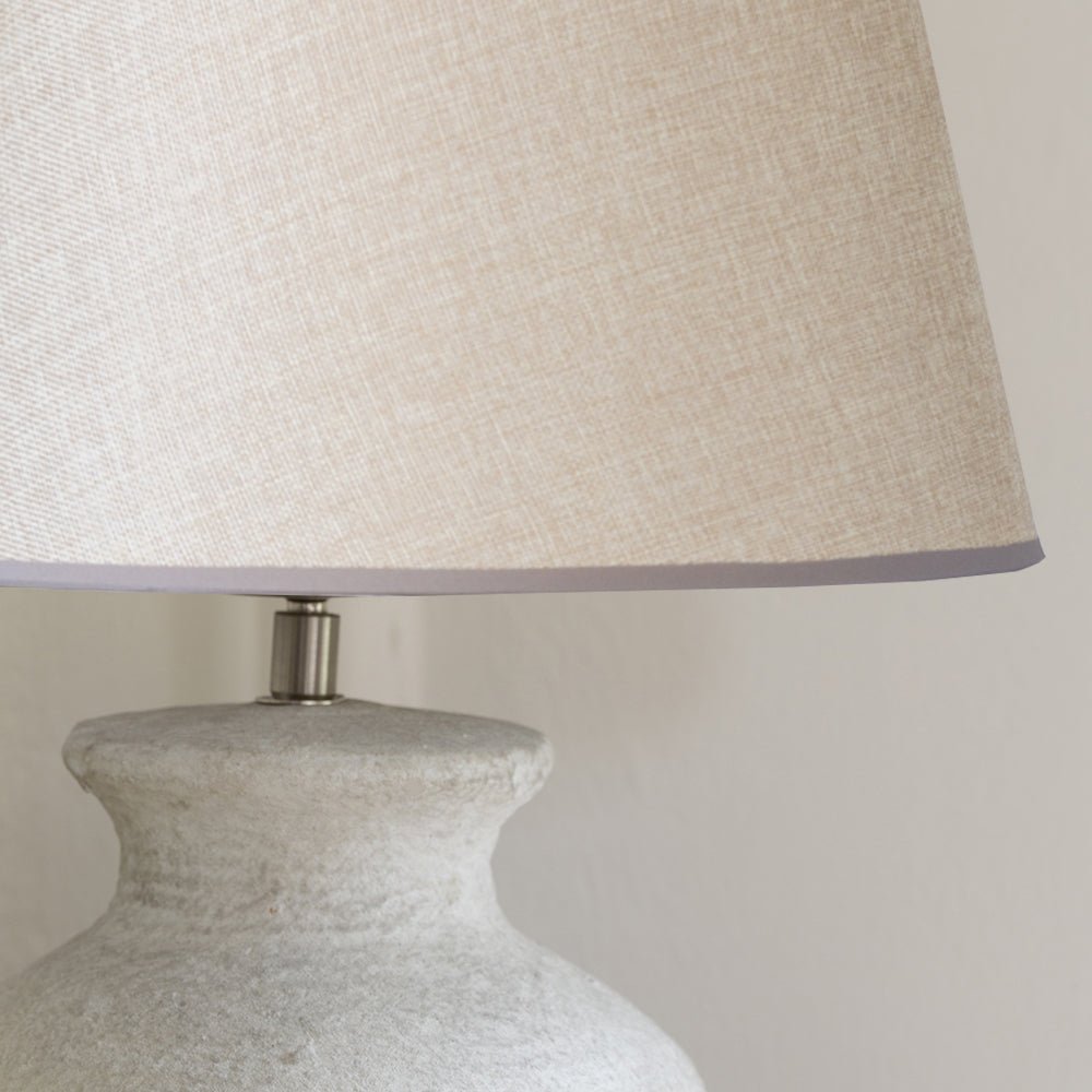 Stoneware Lamp Bella With Cream Shade - Smallhill Furniture Co.