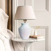 Stoneware Lamp Juno With Cream Shade - Smallhill Furniture Co.