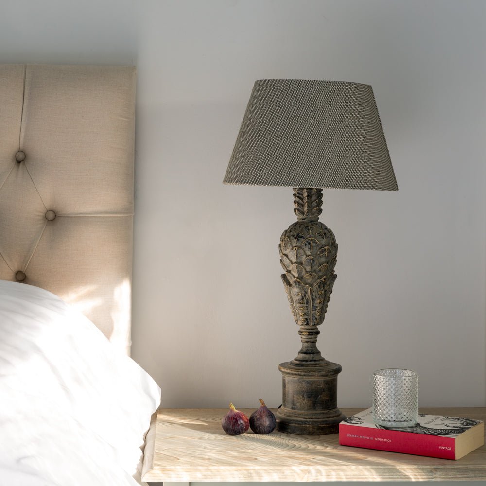 Table Lamp Lyla Flint Limewash - Smallhill Furniture Co.