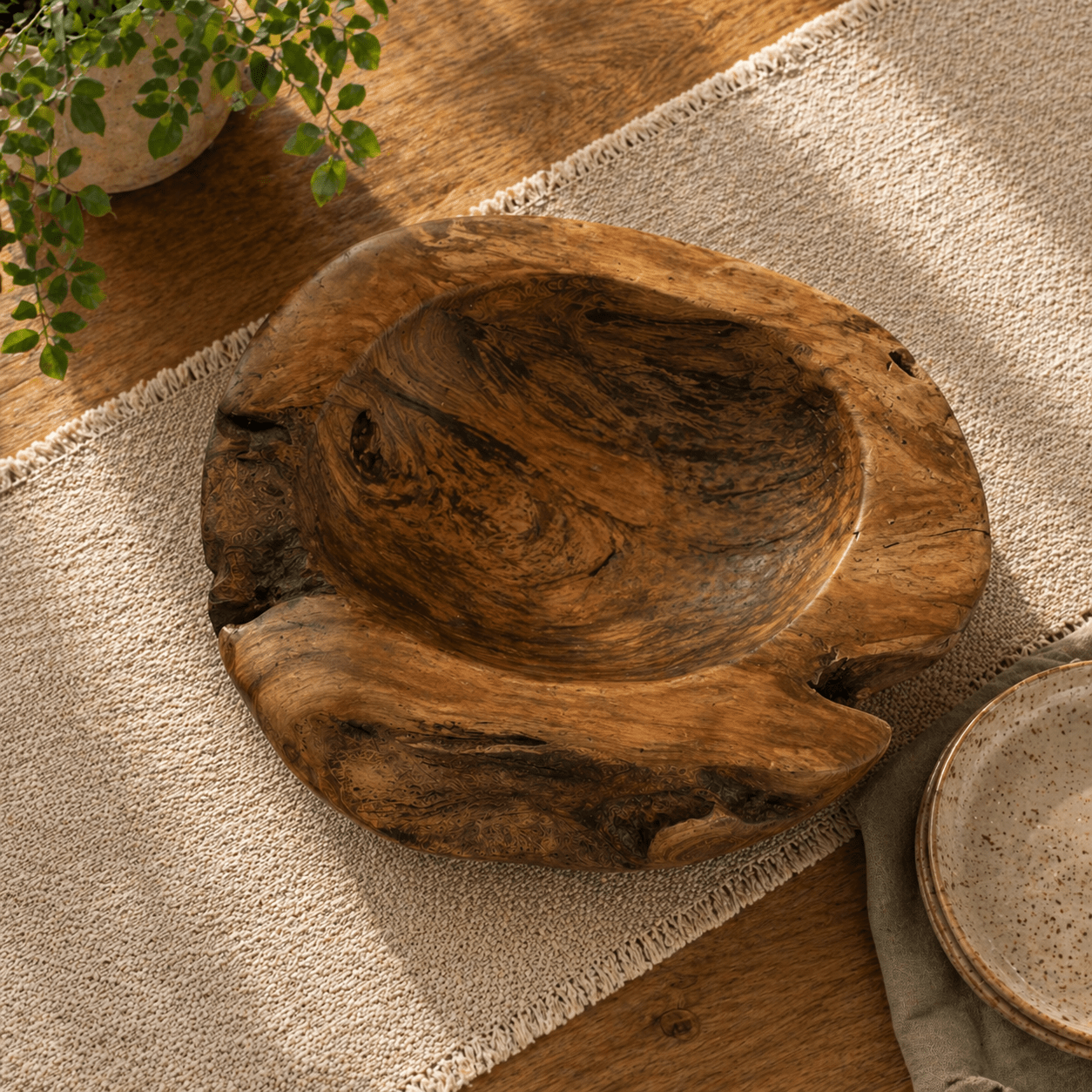 Teak Fruit Bowl (30cm) - Smallhill Furniture Co.