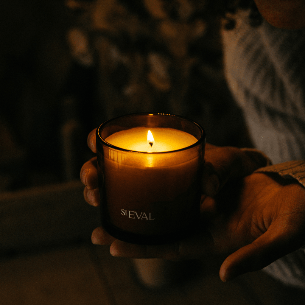 Tranquillity Amber Glass Candle - Smallhill Furniture Co.
