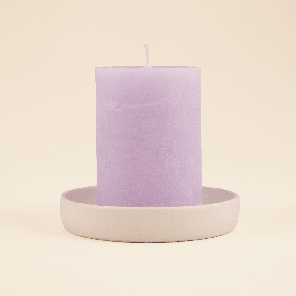 Tranquillity Fragranced Coloured Pillar Candle - Smallhill Furniture Co.