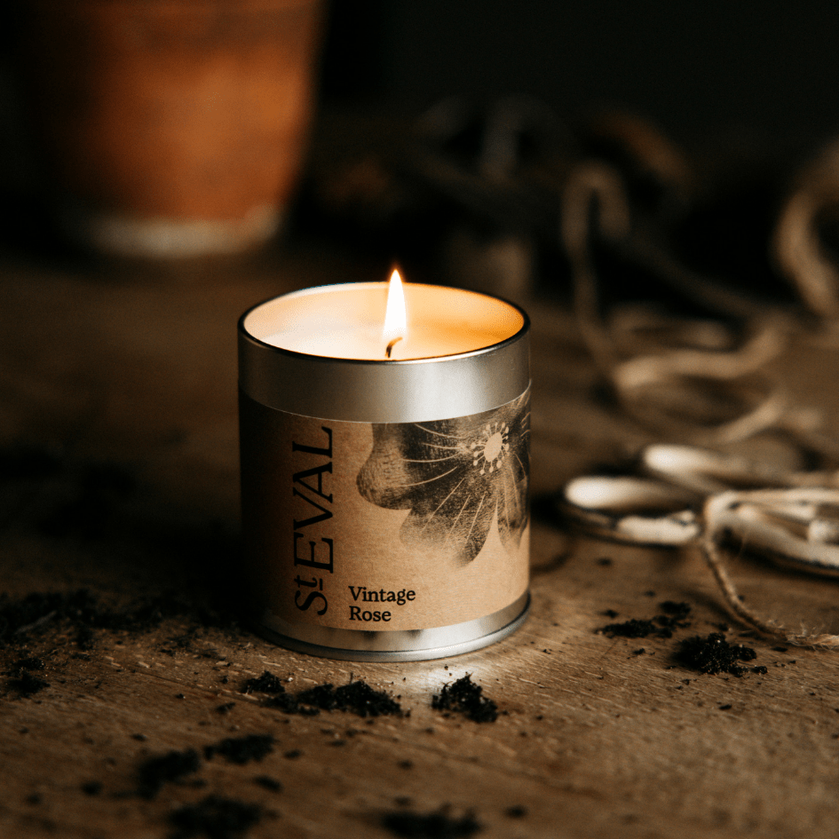 Vintage Rose Scented Tin Candle - Smallhill Furniture Co.