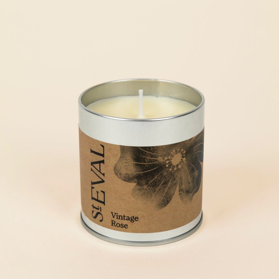Vintage Rose Scented Tin Candle - Smallhill Furniture Co.