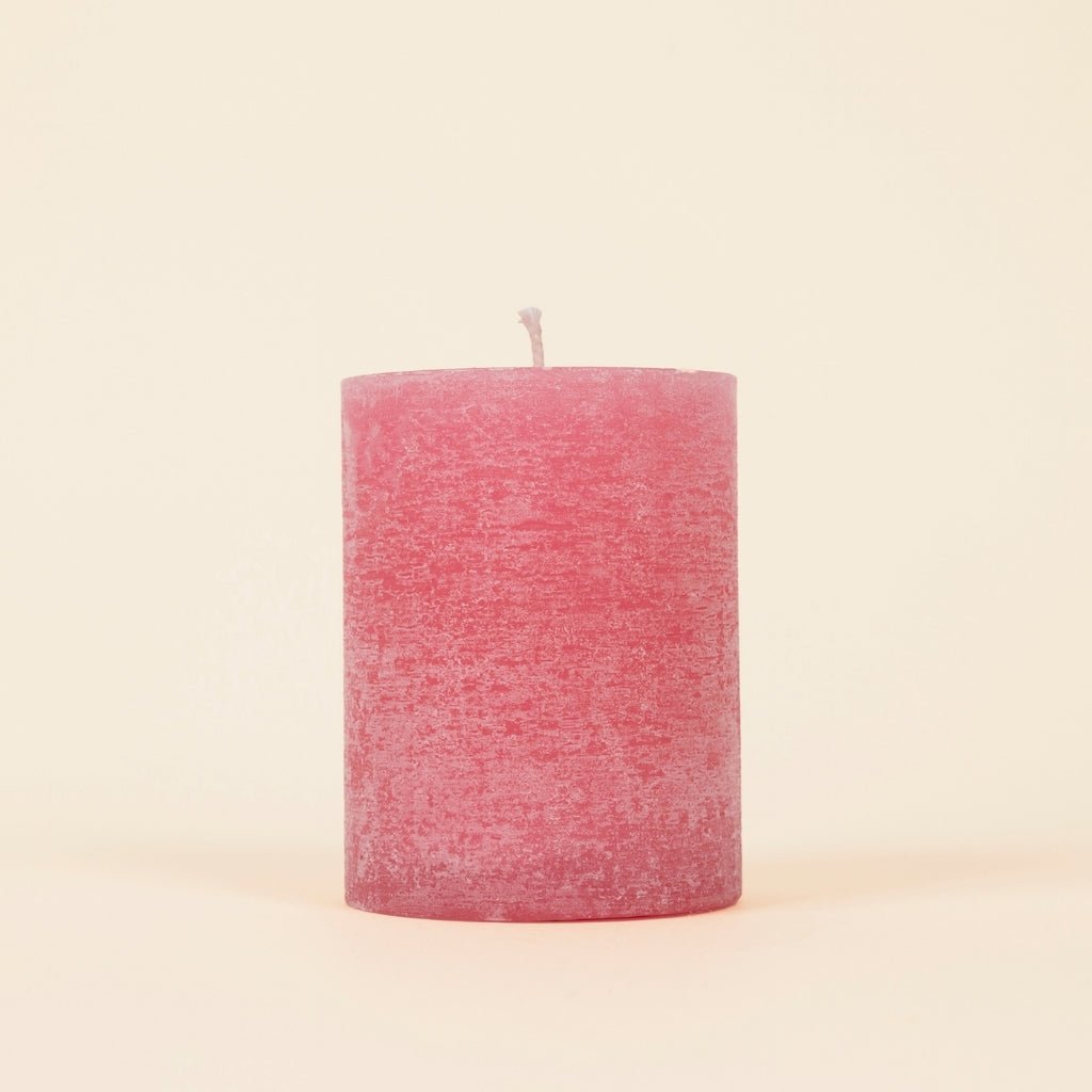 Wild Rhubarb Fragranced Coloured Pillar Candle - Smallhill Furniture Co.