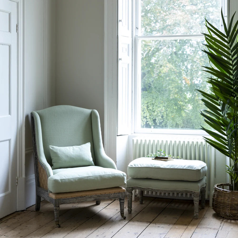 Tilda Footstool With Cushion Swedish Green