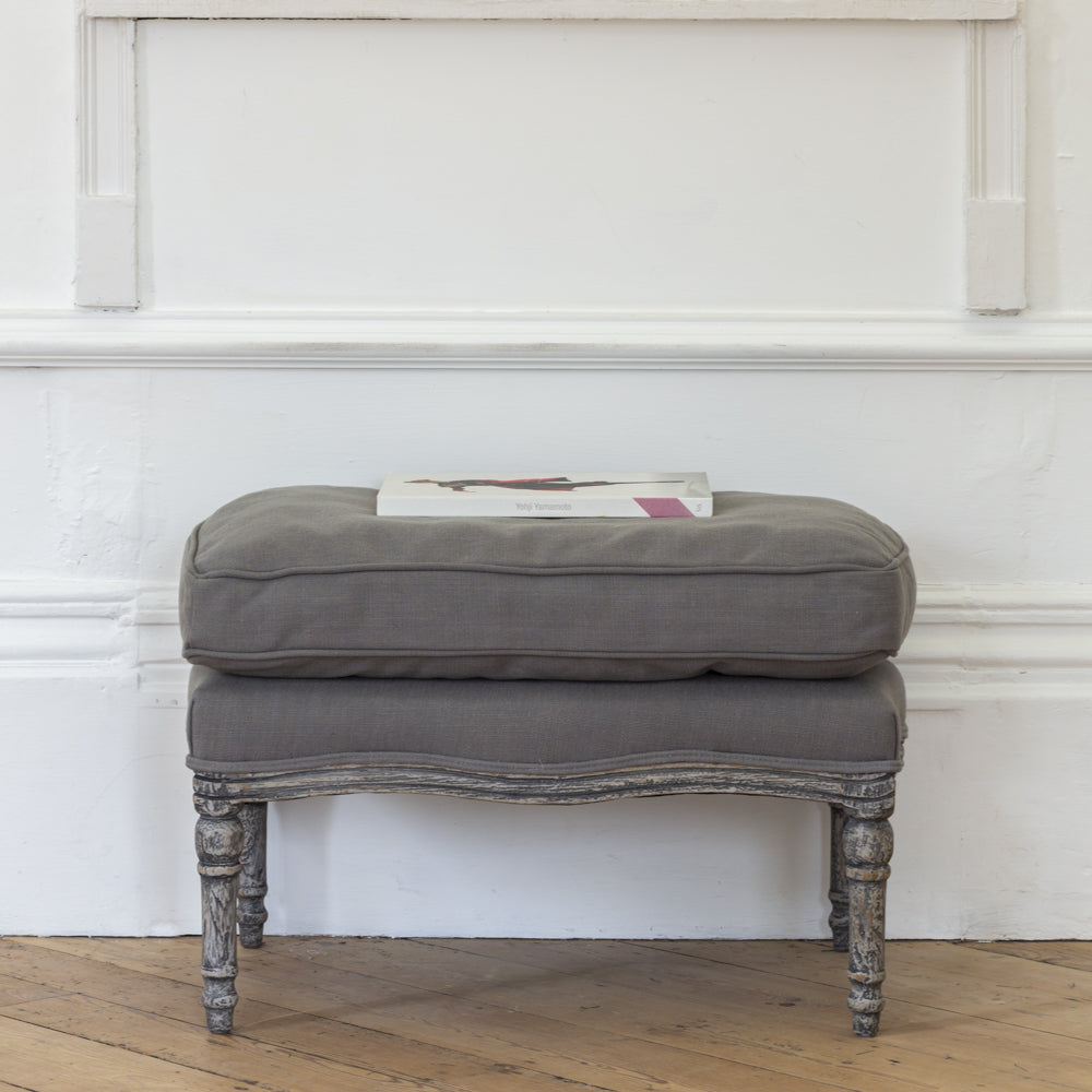 Tilda Footstool with Cushion Grey