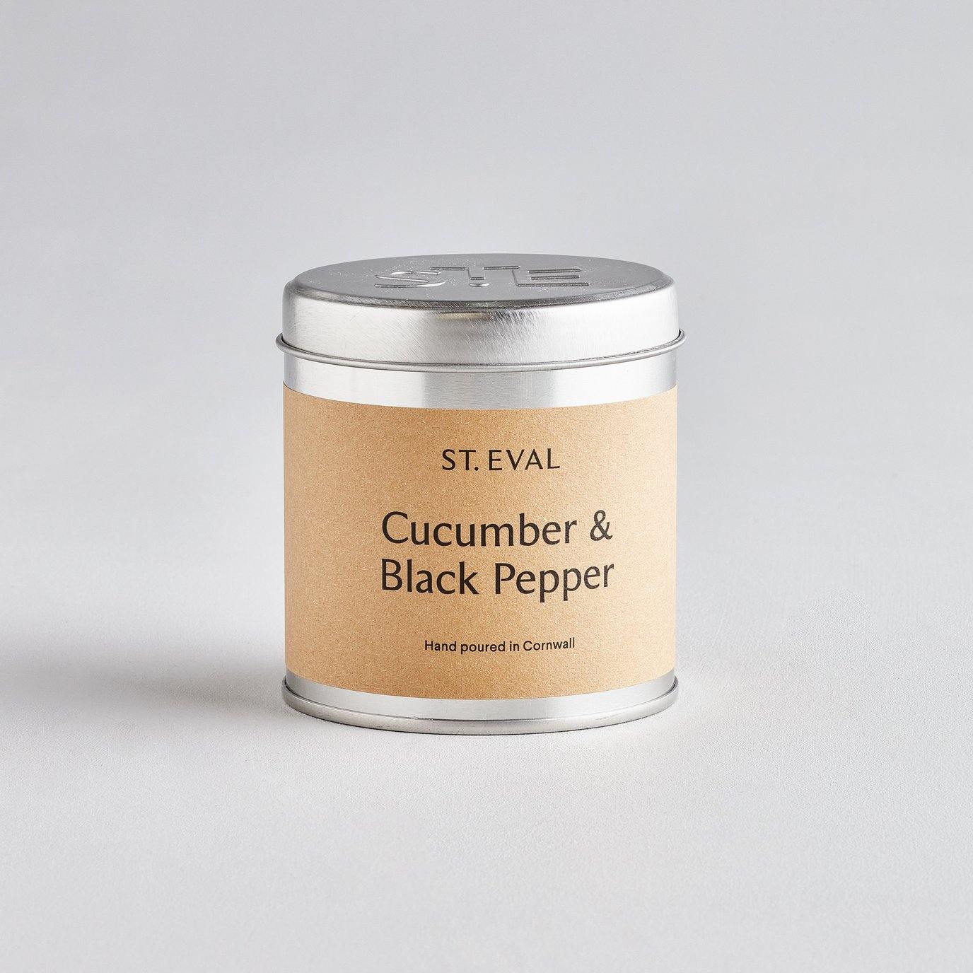 Cucumber & Black Pepper Scented Tin Candle - Smallhill Furniture Co.